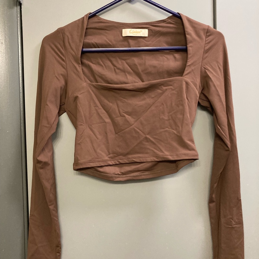 Brown Workout Top